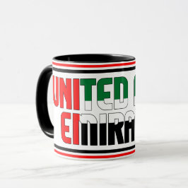 UAE National Flagga Patriotic Coffee Mugg