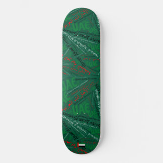 UAE National Pride Wordcloud Skateboard