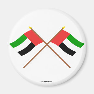 UAE och Fujairah korsad flaggor Magnet