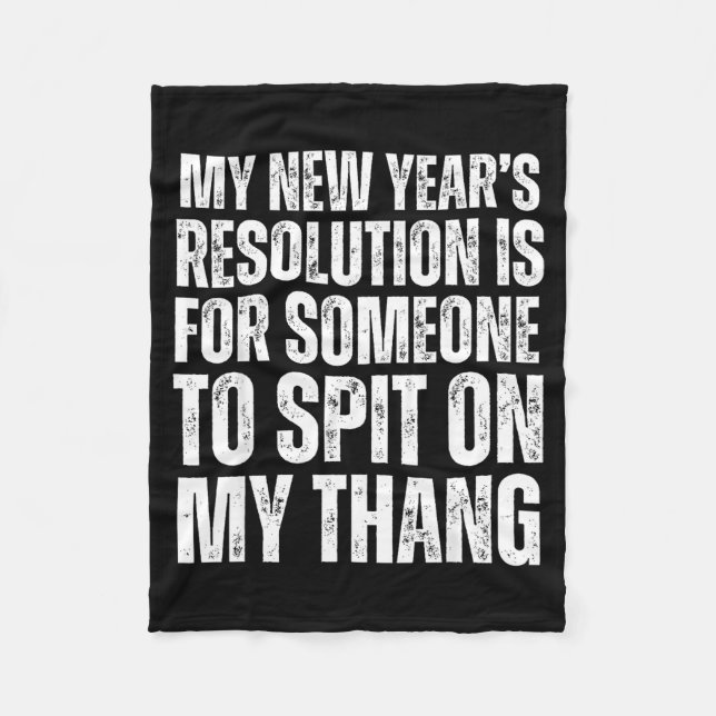 Ual Innuendo Funny Offensive Adult Humor New Years Fleecefilt (Framsidan)