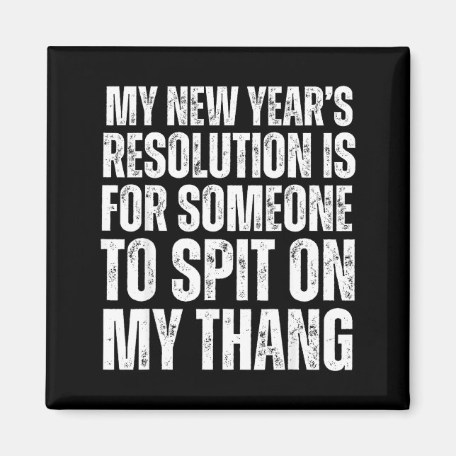 Ual Innuendo Funny Offensive Adult Humor New Years Magnet (Framsidan)
