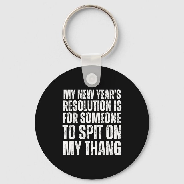 Ual Innuendo Funny Offensive Adult Humor New Years Nyckelring (Framsida)