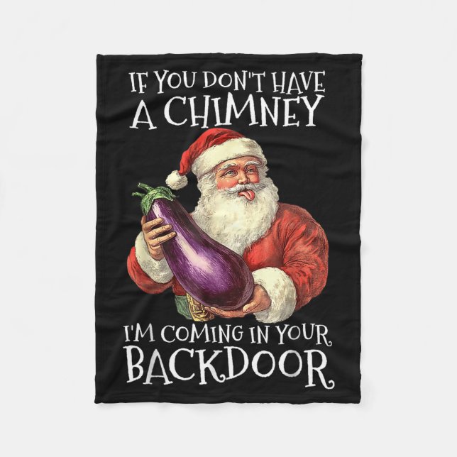Ual Innuendo Santa Rude Christmas  Fleecefilt (Framsidan)