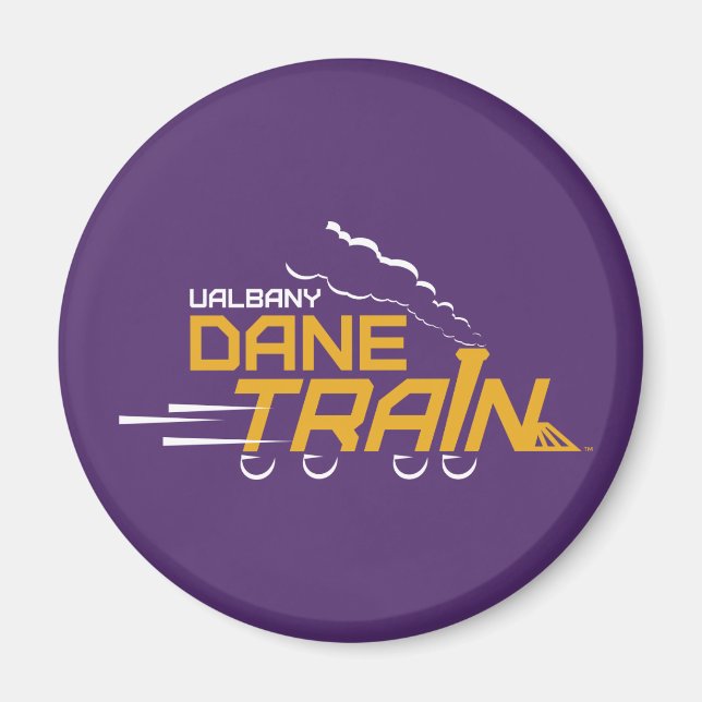 UAlbany Dane Tåg Logotyp Magnet (Framsidan)