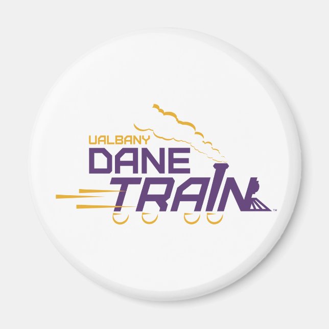 UAlbany Dane Tåg Logotyp Magnet (Framsidan)
