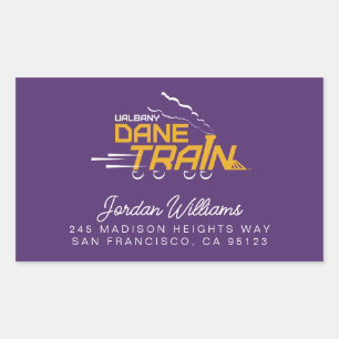 UAlbany Dane Tåg Logotyp Rektangulärt Klistermärke