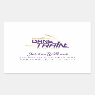 UAlbany Dane Tåg Logotyp Rektangulärt Klistermärke