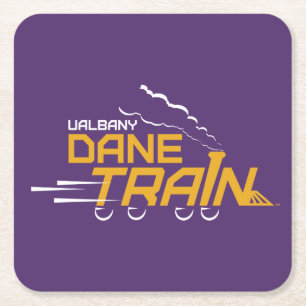 UAlbany Dane Tåg Logotyp Underlägg Papper Kvadrat