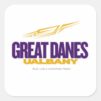 UAlbany Great dane Pride - College Baseball Fyrkantigt Klistermärke