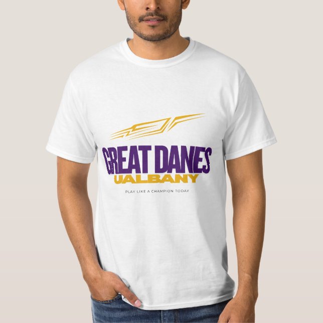 UAlbany Great dane Pride - College Baseball T Shirt (Framsida)