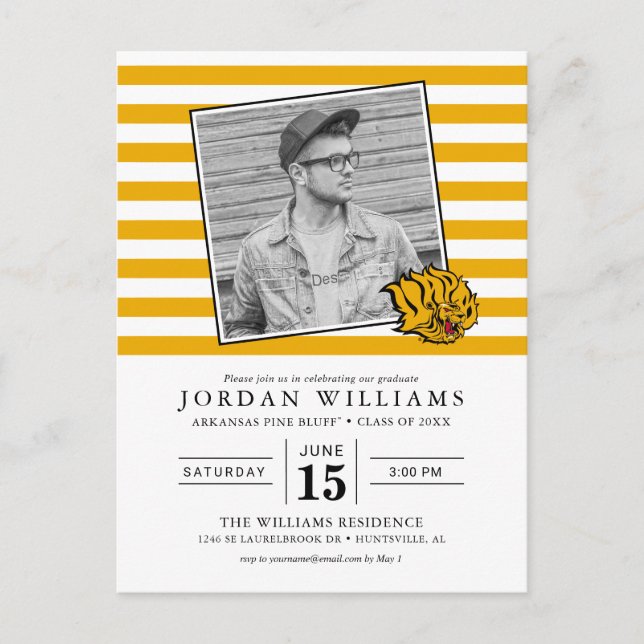 UAPB Golden Lions Examinerar Meddelande Vykort (Framsida)