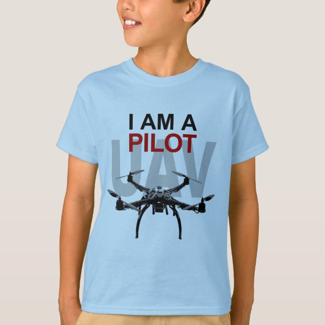 UAV Quadpilot pilot- Quadcopter T Shirt (Framsida)