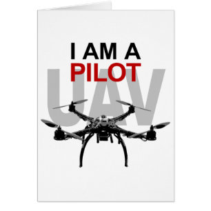 UAV Quadpilot Quadcopter Pilot Hälsningskort