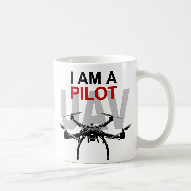 UAV Quadpilot Quadcopter Pilot Kaffemugg (Höger)