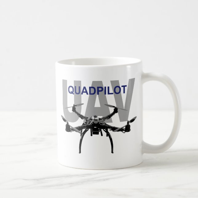 UAV Quadpilot Quadcopter Pilot Kaffemugg (Höger)