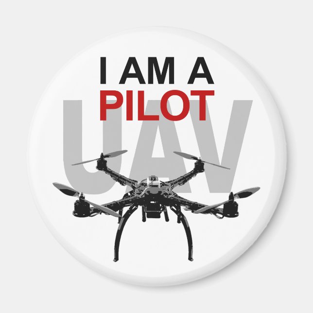 UAV Quadpilot Quadcopter Pilot Magnet (Framsidan)