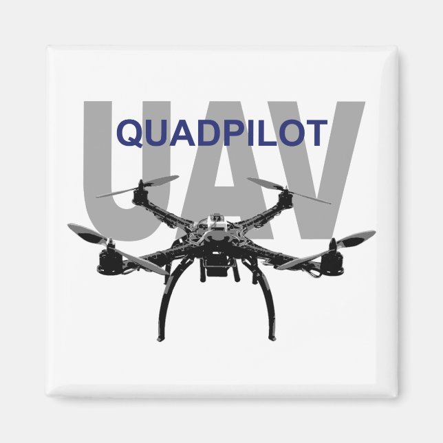 UAV Quadpilot Quadcopter Pilot Magnet (Framsidan)