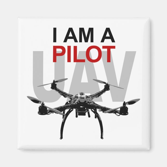 UAV Quadpilot Quadcopter Pilot Magnet (Framsidan)