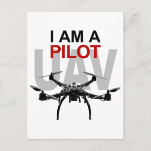 UAV Quadpilot Quadcopter Pilot Vykort