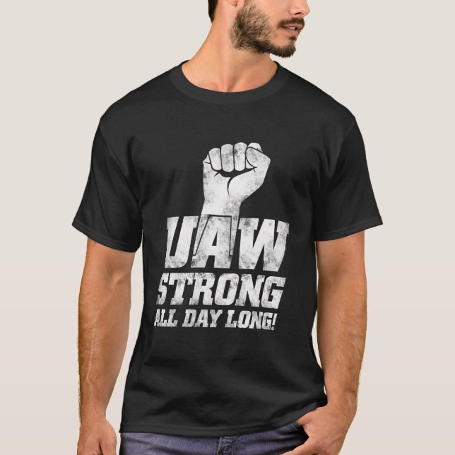Uaw Strejka Red Tee United Auto Workers Union Uaw  (Framsida)