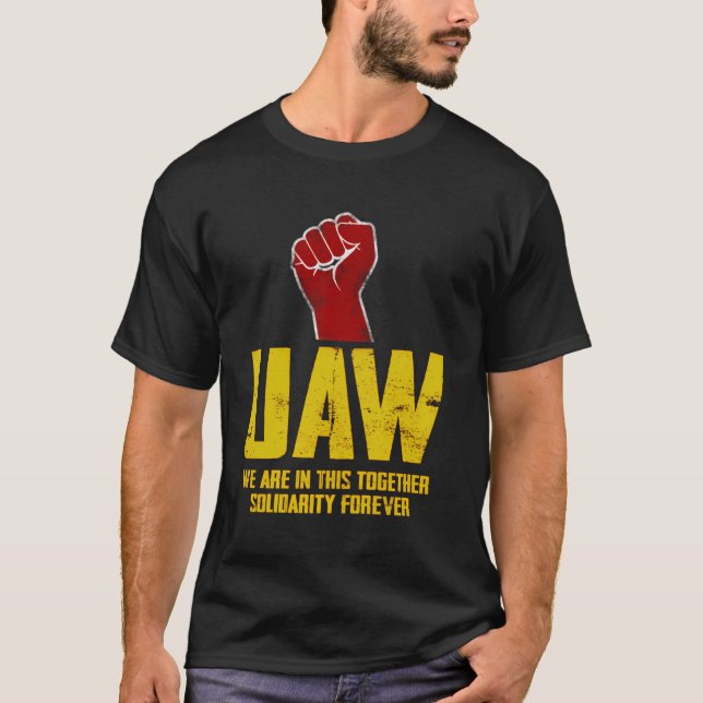 Uaw Strejka Red Tee United Auto Workers Union Uaw  (Framsida)