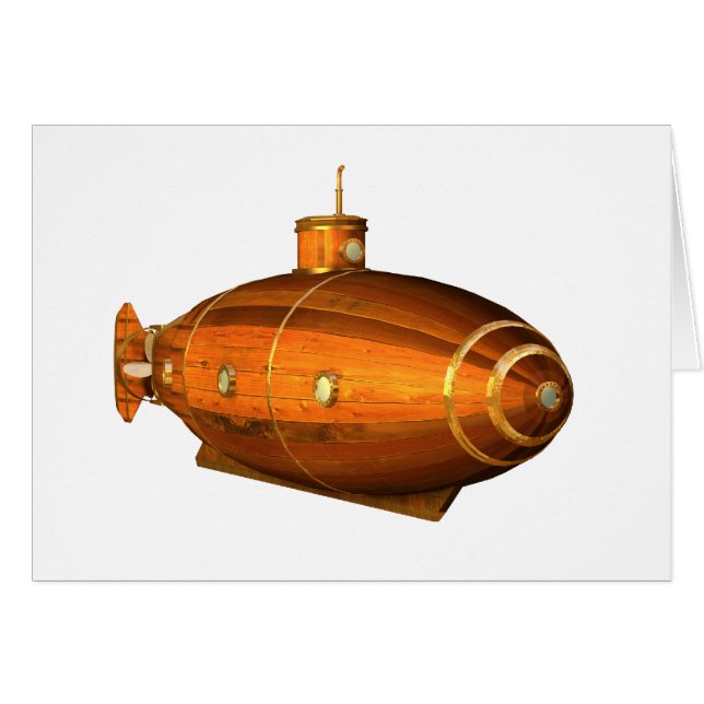 ubåt tidigt hälsningskort (Framsidan Horizontal)