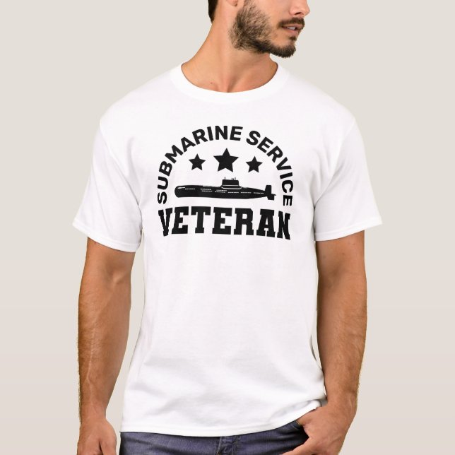 Ubåtstjänstveteran - Militär design T Shirt (Framsida)