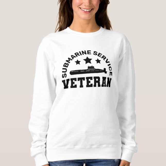 Ubåtstjänstveteran - militär design t shirt (Framsida)