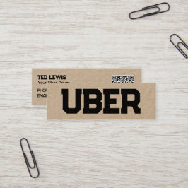 Uber Driver QR Kraft Mini Visitkort
