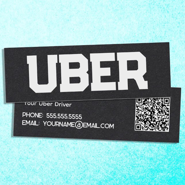 Uber Driver QR Mini Visitkort (Uber Driver QR Mini Business Cards)