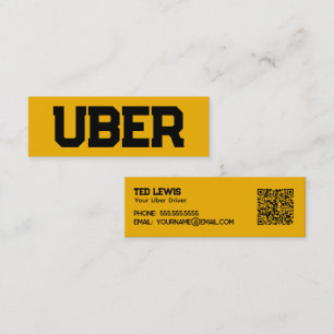 Uber Driver QR Mini Visitkort