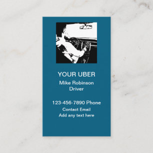 Uber Driver Ride Hailing Affärskort Visitkort