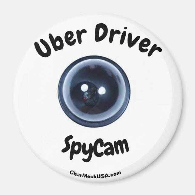 Uber Driver SpyCam stor magnet (Framsidan)