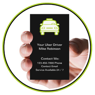 Uber-förare Enkla Kontakt Affärskort Visitkort