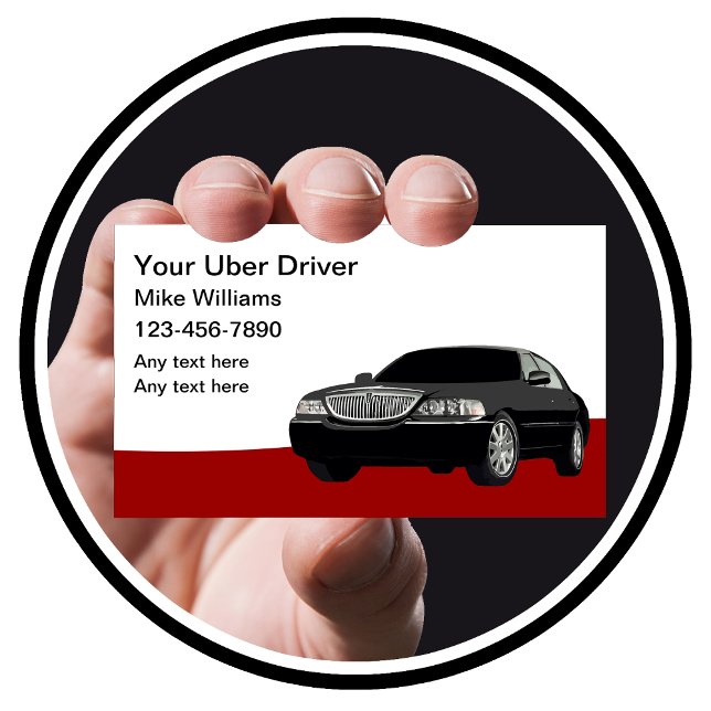Uber-förare för taxitjänst visitkort (Skapare uppladdad)