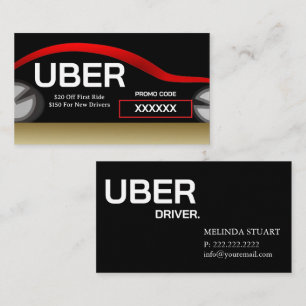 Uber-förare Modern guldgräns Rekommendation Visitkort