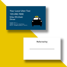 Uber Taxi Ride Sharing Courier Visitkort