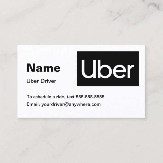 Uber visitkort (Framsida)