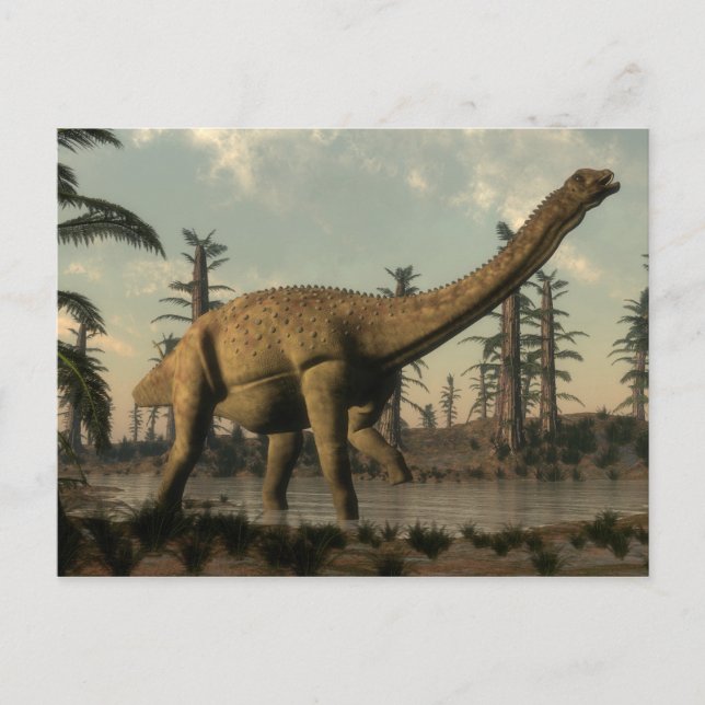 Uberabatitan dinosauaur i sjö vykort (Framsida)