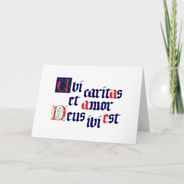Ubi Caritas Tack Kort (Framsida)
