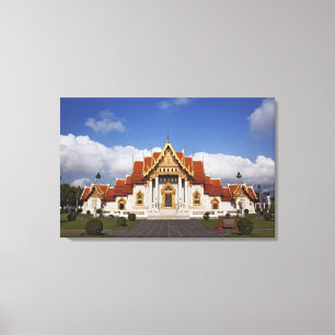 Ubosot-hall eller Bot, Wat Benchamabophit, Bangkok Canvastryck