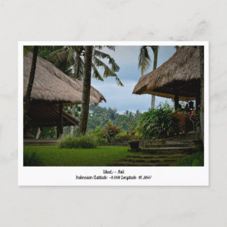 Ubud, Bali Indonesia Helgdag Travel Postcard Helg Vykort