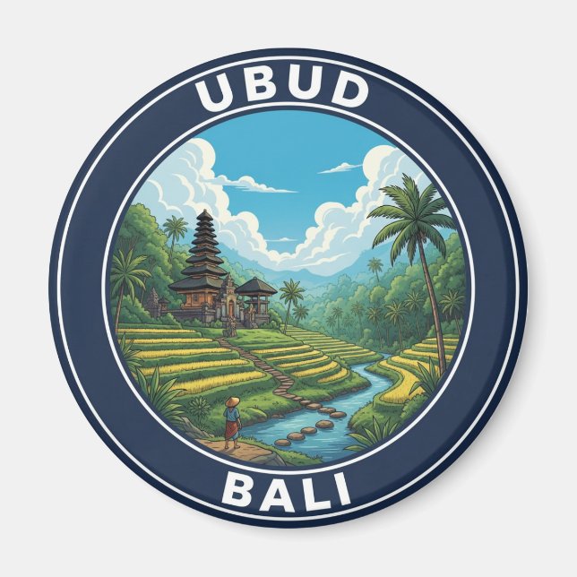 Ubud Bali Indonesia Travel Magnet (Framsidan)