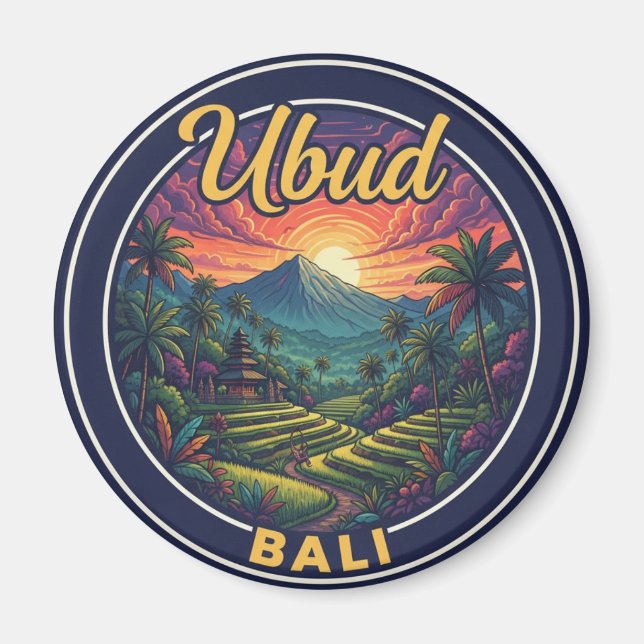 Ubud Bali Indonesia Travel Magnet (Framsidan)