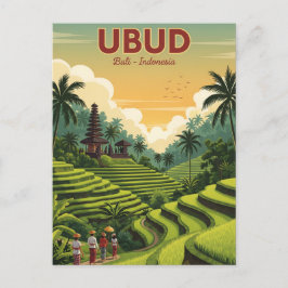 Ubud Bali Indonesia Travel Vykort