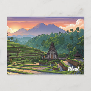 Ubud Bali Indonesia Travel Vykort