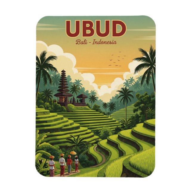 Ubud Bali Indonesien Resa Magnet (Vertikal)