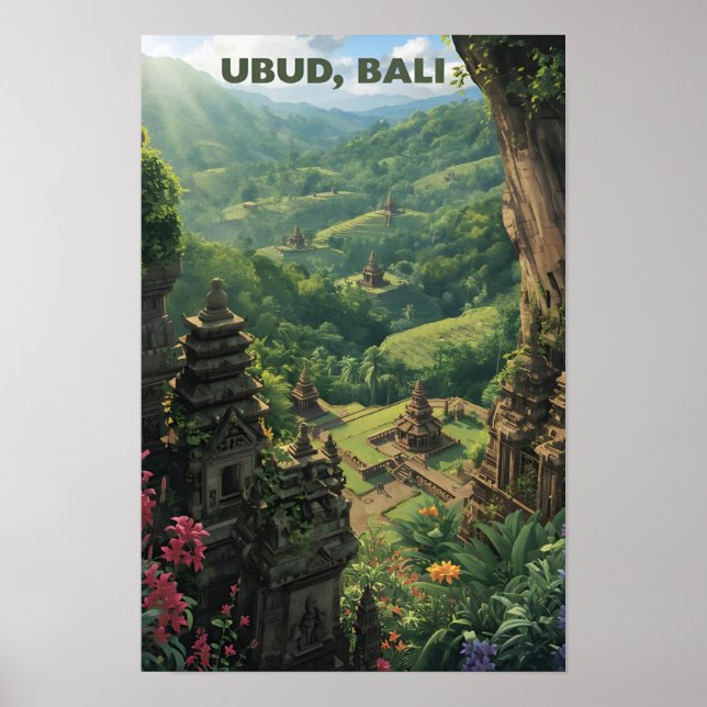Ubud, Bali tryck (Framsidan)