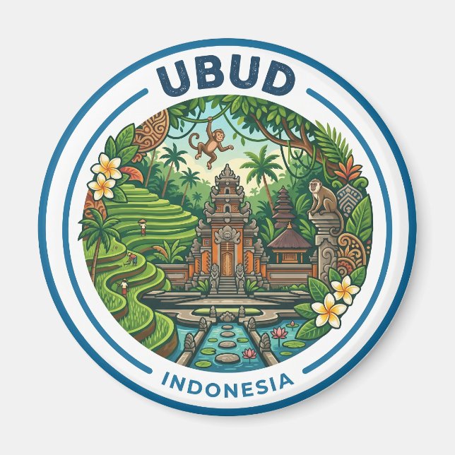 Ubud Indonesien Magnet (Framsidan)
