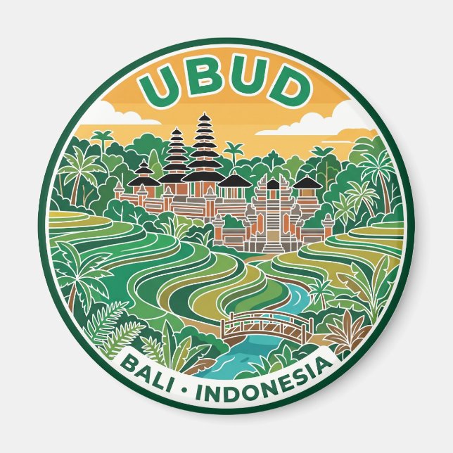 Ubud Indonesien Magnet (Framsidan)